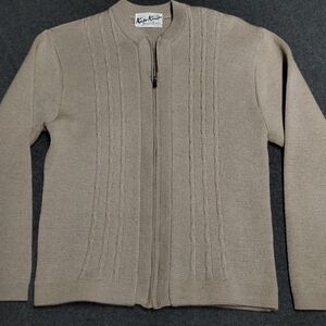 Vintage Kaso Knit wool zip cardigan M